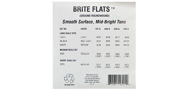 GHS / 3065MEDIUMSCALEBRITEFLATSRegular(35.5"winding)アウトレット品