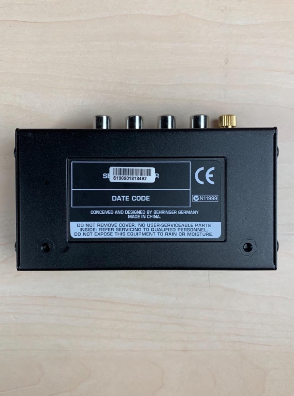 BEHRINGER (ベリンガー) / PP400 MICROPHONO フォノプリアンプ 1/2