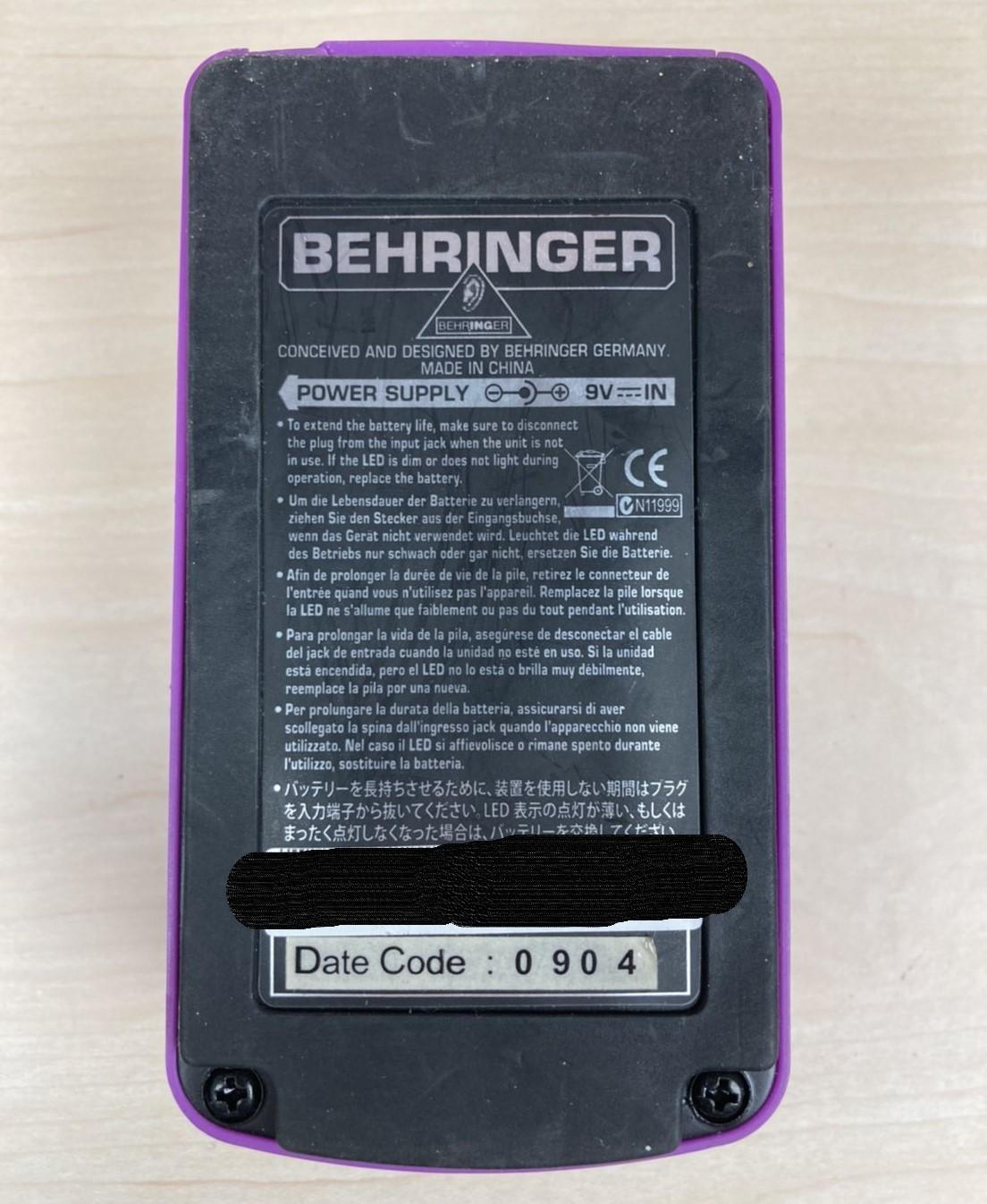 BEHRINGER (ベリンガー) / BOD400 Bass Overdrive ベース用オーバードライブ