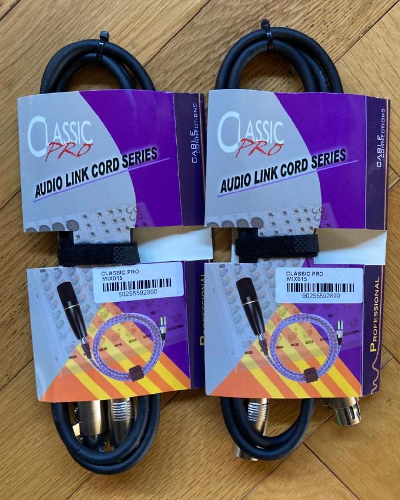 CLASSIC PRO (クラシックプロ) / MIX015 マイクケーブル 1.5m XLRキャノン 2本 S0297