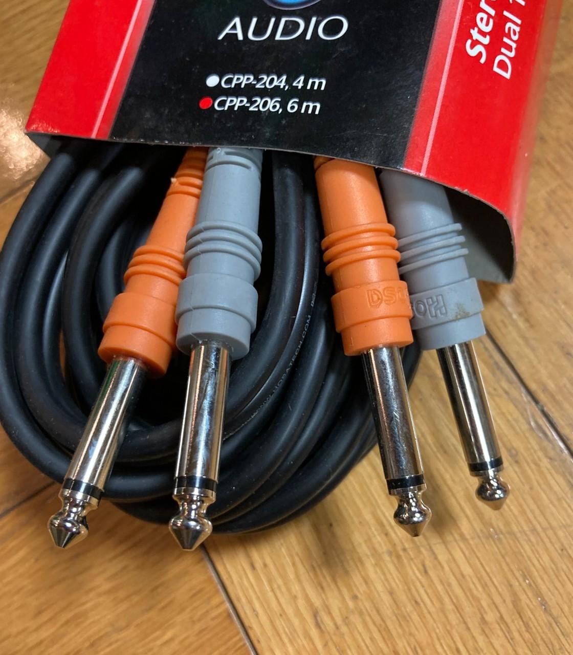 HOSA (ホサ) / CPP206 デュアルケーブル フォン-フォン 6m S0394