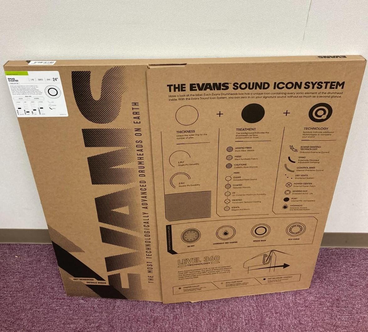 EVANS (エバンス) / BD24EMADCW バスドラム用ドラムヘッド C1028