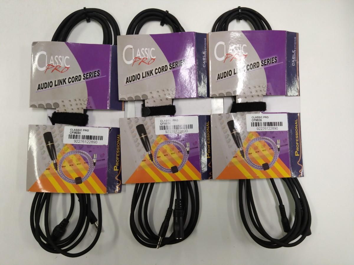 CLASSIC PRO (クラシックプロ) / CFM030 延長ケーブル ステレオミニ 3m 3本セット 030603