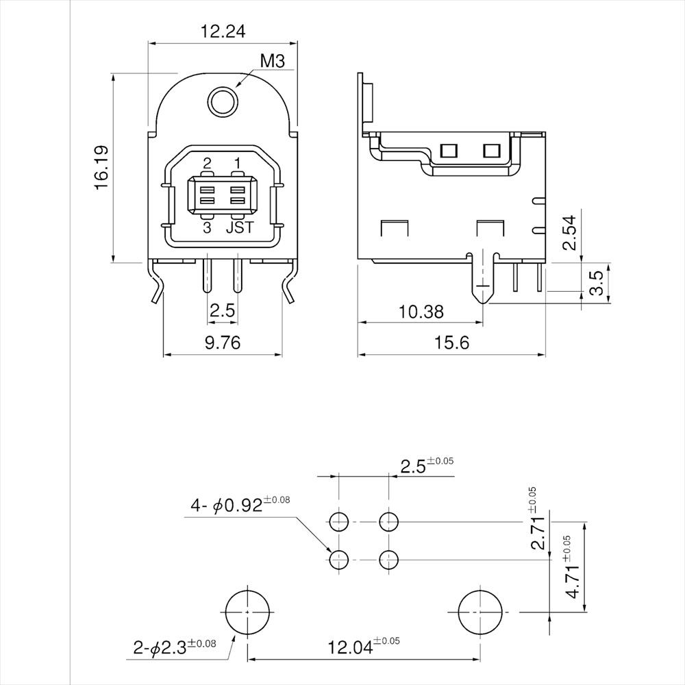 Pioneer DJ (パイオニア) / pioneer USB-B タイプ コネクタ ソケット DDJ CDJ DJM XDJ 等 type-B メス