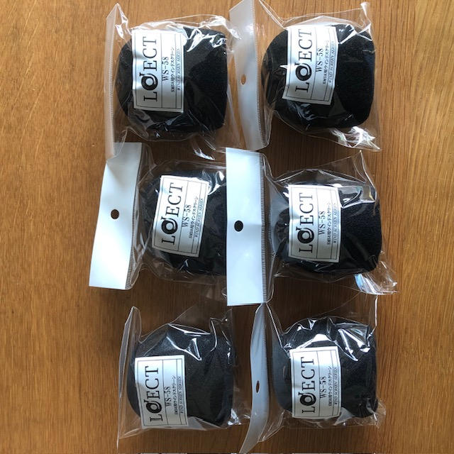 Loject / WS-58(SM58用ウインドスクリーン)BK 6個セット