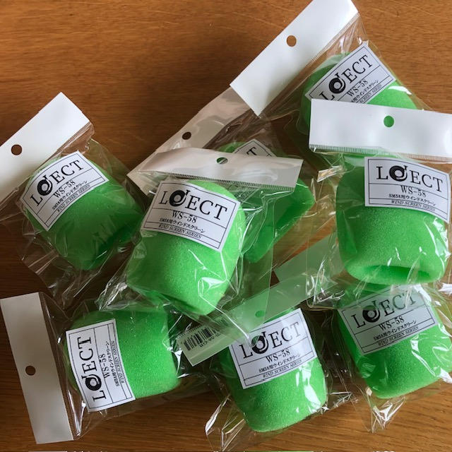 Loject / WS-58 GR(SM58用ウインドスクリーン)グリーン8個セット