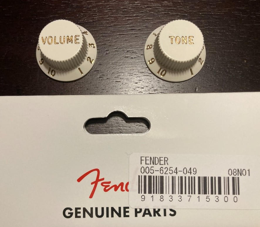FENDER (フェンダー) / Stratocaster Knobs Parchment (※2個)