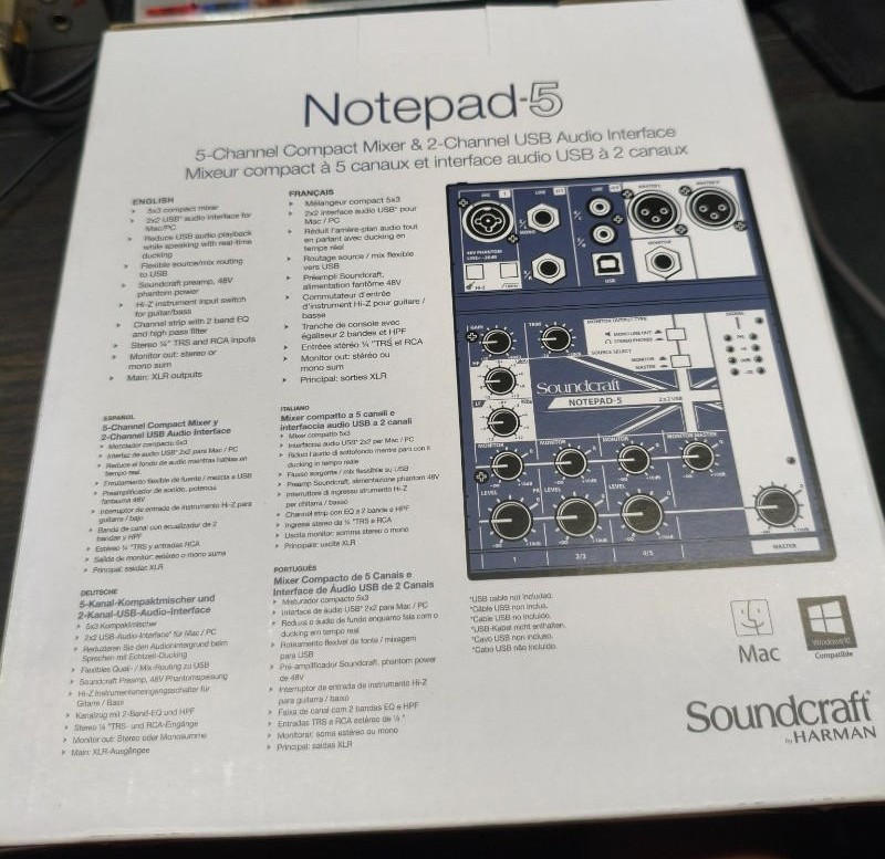 Soundcraft (サウンドクラフト) / Notepad-5 アナログミキサー 5ch