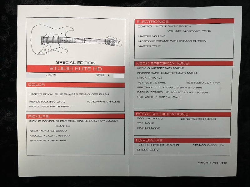 JamesTyler / JAMES TYLER USA STUDIO ELITE HD ROYAL BLUE SHMEAR