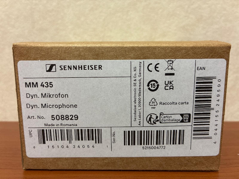 SENNHEISER (ゼンハイザー) / MM 435 ワイヤレスマイク用マイクカプセル E0054-2