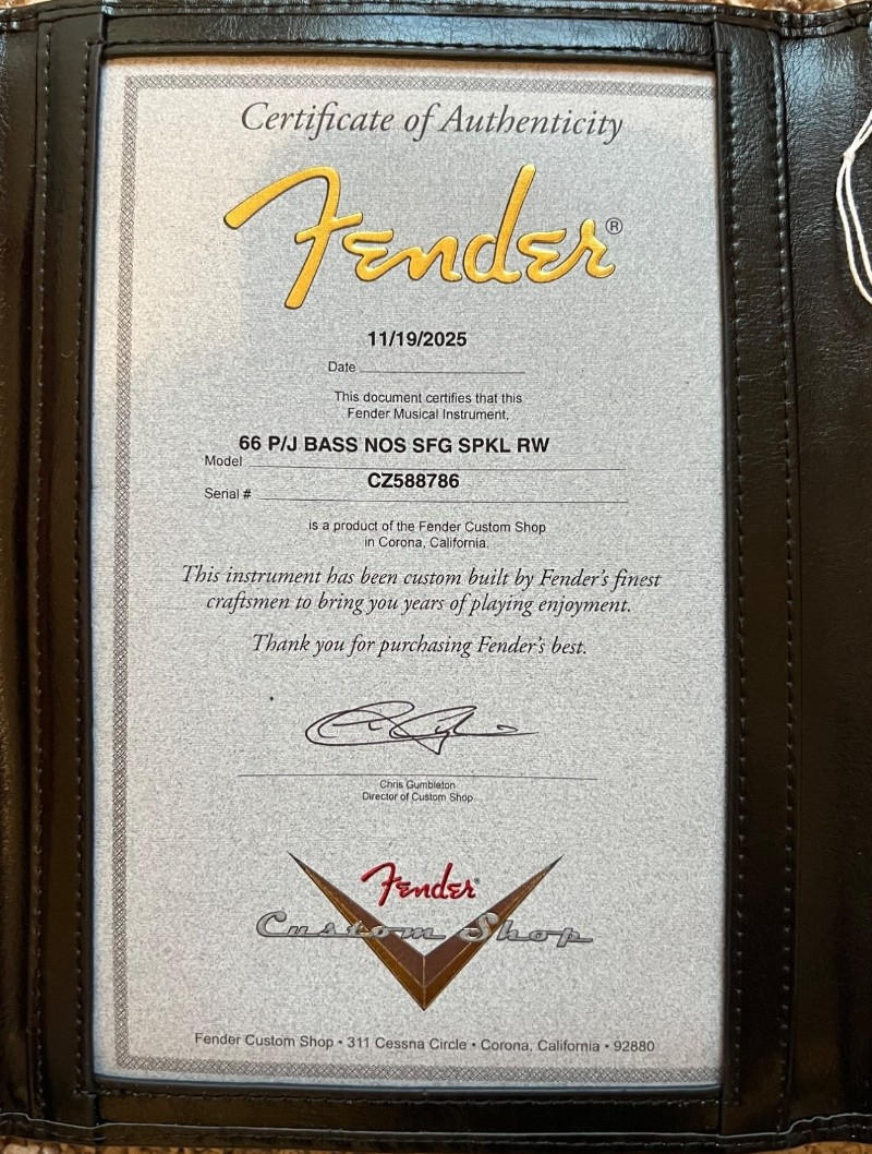 FENDER (フェンダー) / Fender Custom Shop Jazz (P/J) - Sea Foam Green Sparkle