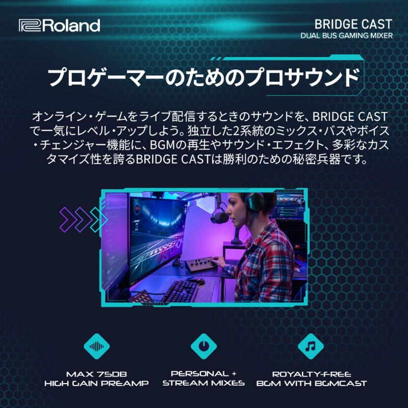 ROLAND (ローランド) / ローランド Roland BRIDGE CAST 配信 ゲーミングミキサー オーディオミキサー