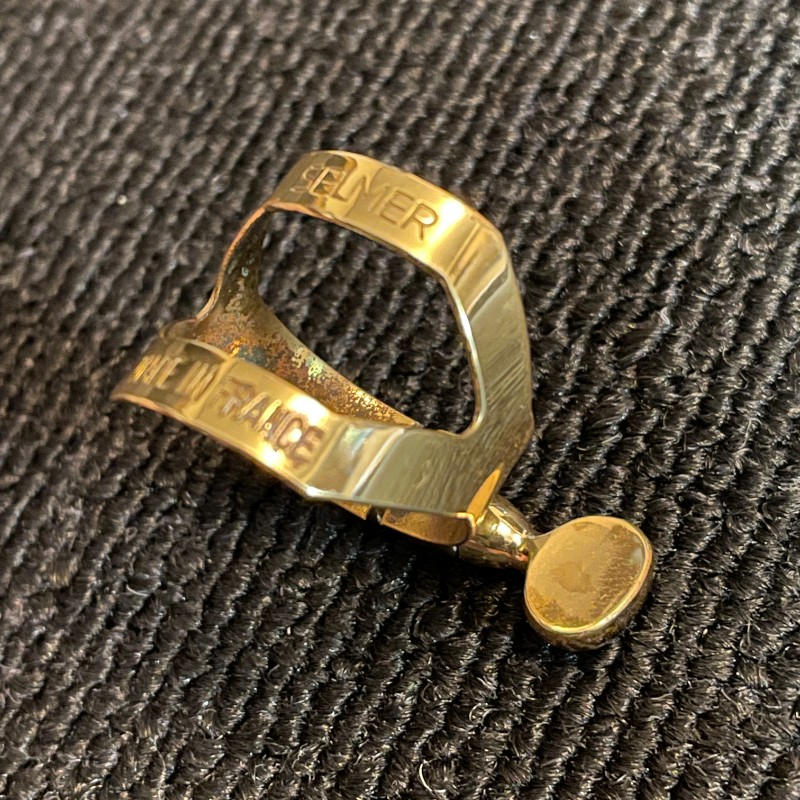 Henri SELMER Paris (セルマー・パリ) / ソプラノサックス リガチャー ゴールドラッカー 美品 ¥6490 SOPRANO SAX GL