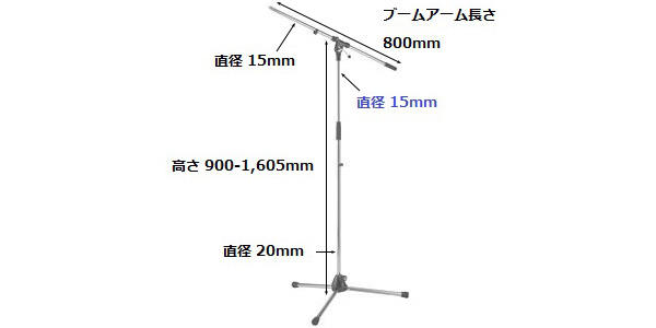 K&M (ケーアンドエム) / 21020(ST210/2) ブームマイクスタンド アウトレット品