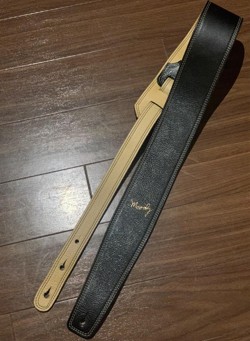 MOODY STRAPS (ムーディーストラップ) / Leather&Leather 2.5" Standard Black/Cream