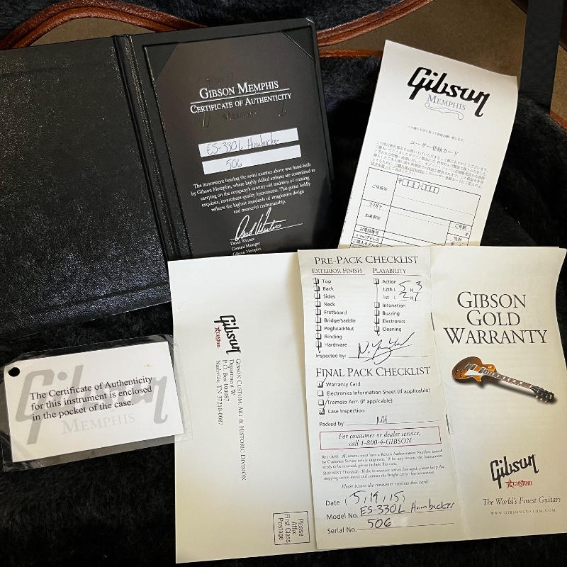 GIBSON (ギブソン) / 9/30終了 / 極上 Gibson Memphis(Custom Shop)ES-330L Bigsby 2015
