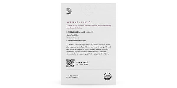 D'Addario Woodwinds (ダダリオウッドウインズ) / Bbクラリネットリード オーガニック レゼルヴ アウトレット品