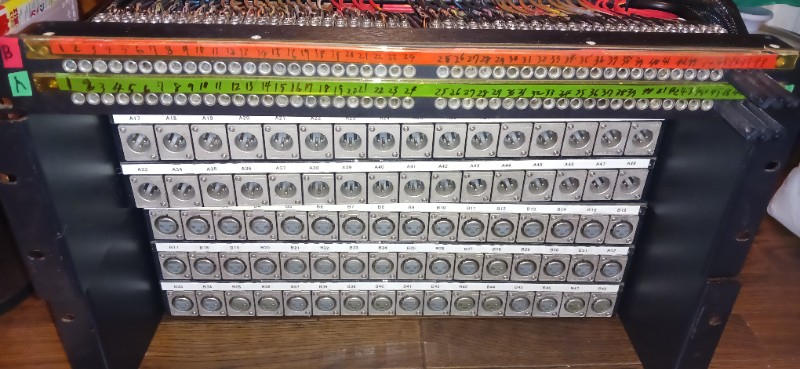 AUDIO ACCESSORIES / 2×48CH(96穴) XLRパッチベイ+パッチパネル TT、マルチケーブル付き