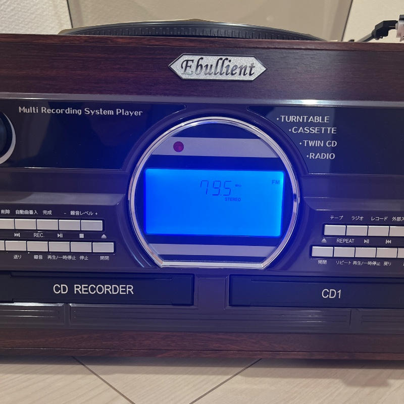 とうしょう / 《極美品》とうしょう マルチプレーヤー TS-6160 レコード カセット CD ラジオ リモコン付 完動品 木目調