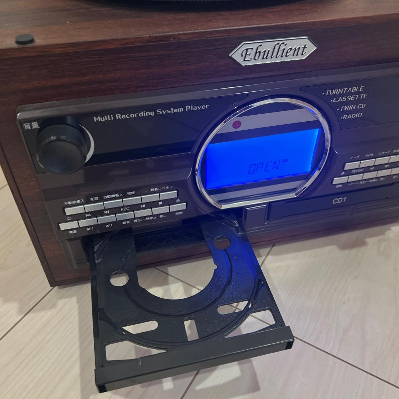 とうしょう / 《極美品》とうしょう マルチプレーヤー TS-6160 レコード カセット CD ラジオ リモコン付 完動品 木目調