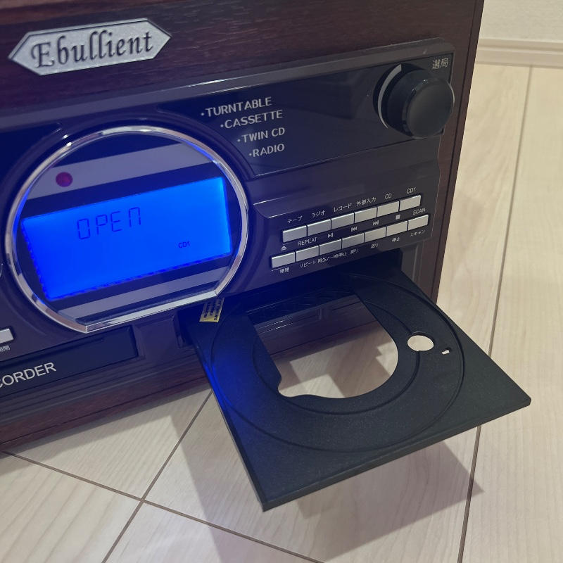 とうしょう / 《極美品》とうしょう マルチプレーヤー TS-6160 レコード カセット CD ラジオ リモコン付 完動品 木目調