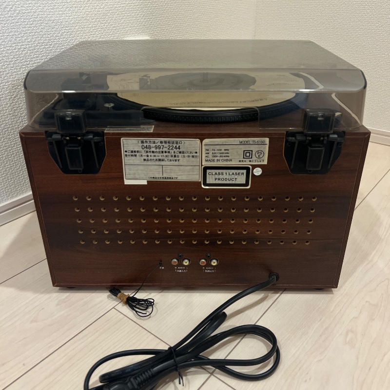 とうしょう / 《極美品》とうしょう マルチプレーヤー TS-6160 レコード カセット CD ラジオ リモコン付 完動品 木目調
