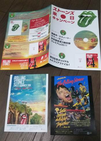 NO BLAND / ローリング・ストーンズライブ作品、告知リーフ、チラシ3点セット