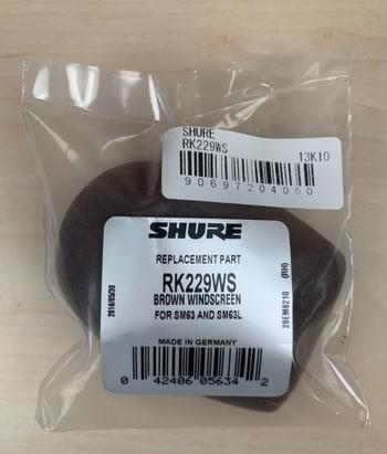 SHURE (シュアー) / RK229WS ウインドスクリーン 1/2 S0039