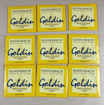 HANNABACH (ハナバッハ) / 7254MHT -Goldin 4弦(D)- 9本セット C0984