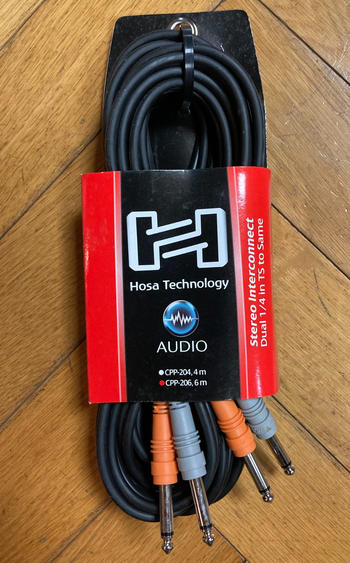HOSA (ホサ) / CPP206 デュアルケーブル フォン－フォン 6m S0394