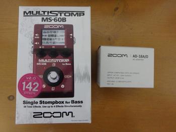 ZOOM (ズーム) / ZOOM ベース用マルチエフェクター MS-60B + ACアダプタAD-16A/Dセット 未使用新品