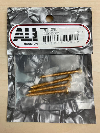 ALLPARTS (オールパーツ) / GS-0005-002 Pack of 4 Gold Neckplate Screws ネックプレート用ネジ D1204