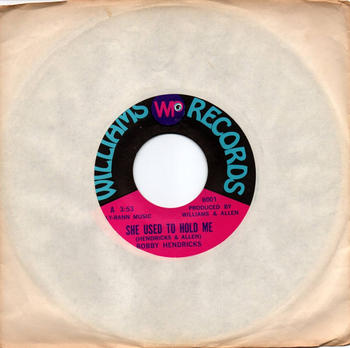 USシングル Bobby Hendricks / She Used To Hold Me / Go On Home Girl