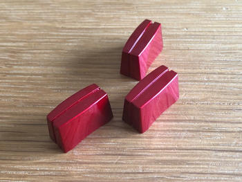 VESTAX (ベスタクス) / 3Dスピードノブ-メタリックレッドカラー　３個セット