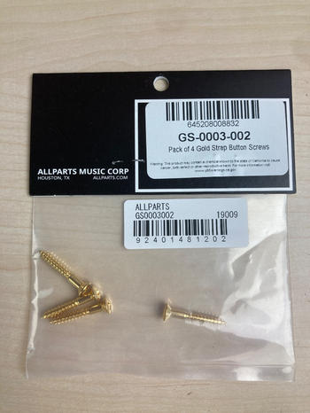 ALLPARTS (オールパーツ) / GS-0003-002 Pack of 4 Gold Strap Button Screws D1380
