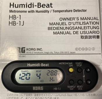 KORG (コルグ) / Humidi-Beat HB-1J (小型 メトロノーム・時計・湿度計)