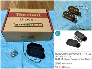 NORDSTRAND PICKUP (ノードストランドピックアップ) / NM4 Mustang Replacement Bass Pickup