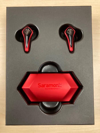 Saramonic (サラモニック) / SR-BH60-R レッド ゲーム用完全ワイヤレスイヤホン 4個セット D1441