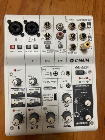 YAMAHA (ヤマハ) / AG06MK2 W 6chライブストリーミングミキサー ホワイト