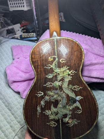 John Lepore × Antonio Tsai（ジョン・レポレ × アントニオ・ツァイ） / ​【希少ハカランダ単板】フルカスタム・テナーウクレレ（龍インレイワーク）