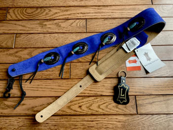 LEVY'S ( レヴィース ) / LEVY'S スエード/コンチョ/ビーズ ギター ストラップ CANADA made//キーホルダー付