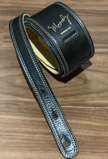 MOODY STRAPS (ムーディーストラップ) / Leather&Leather 2.5" Standard Black/Cream