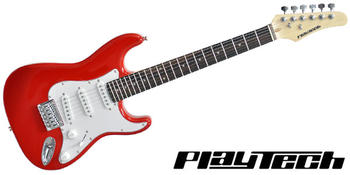 PLAYTECH (プレイテック) / ST025 RED 570mmスケール ミニギター　アウトレット品