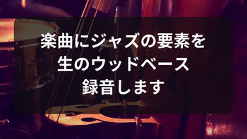 【楽曲に深みと温かさを】プロが奏でる生ウッドベース（コントラバス）録音